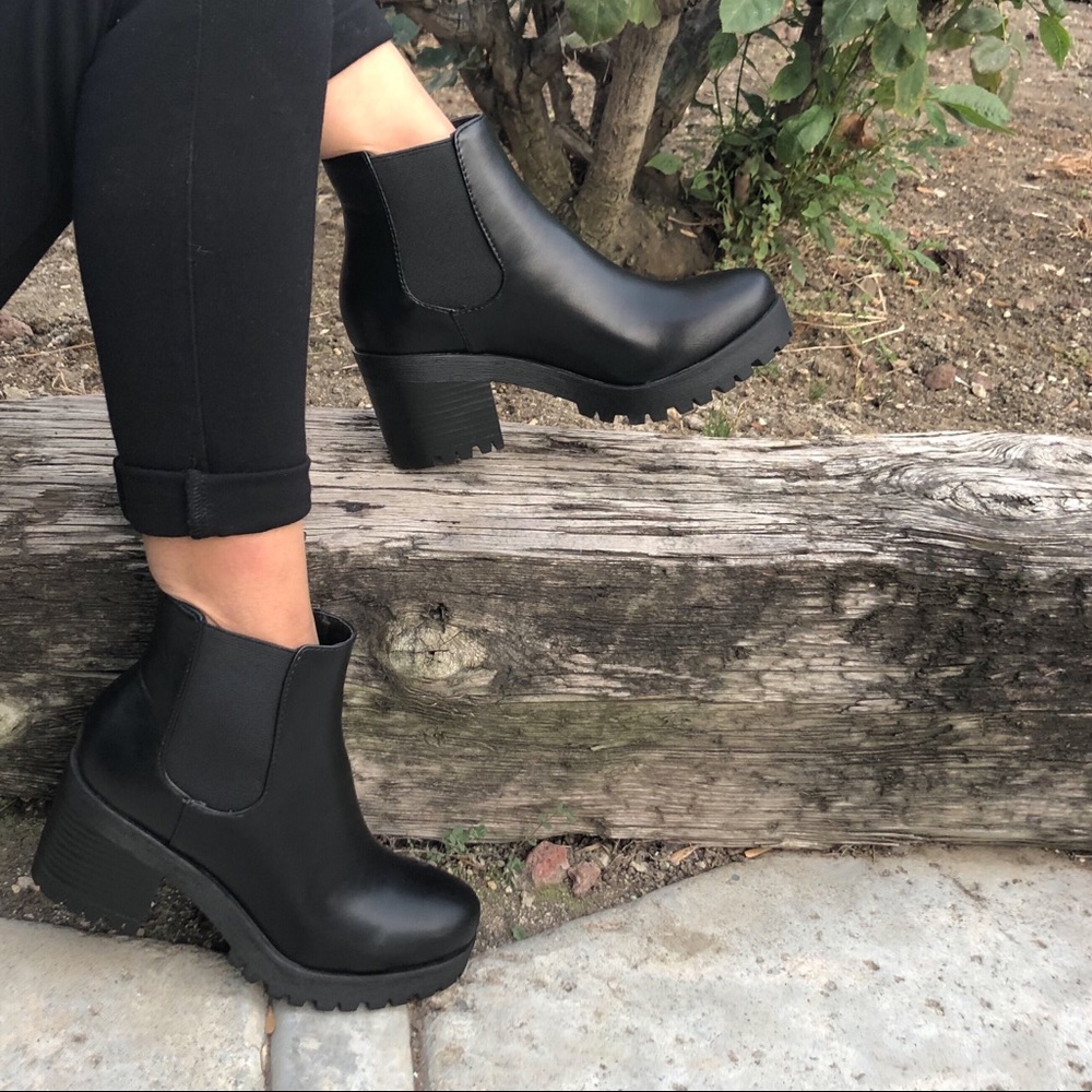 WOMEN BOOTIES chunky heel - Picture 4 of 8